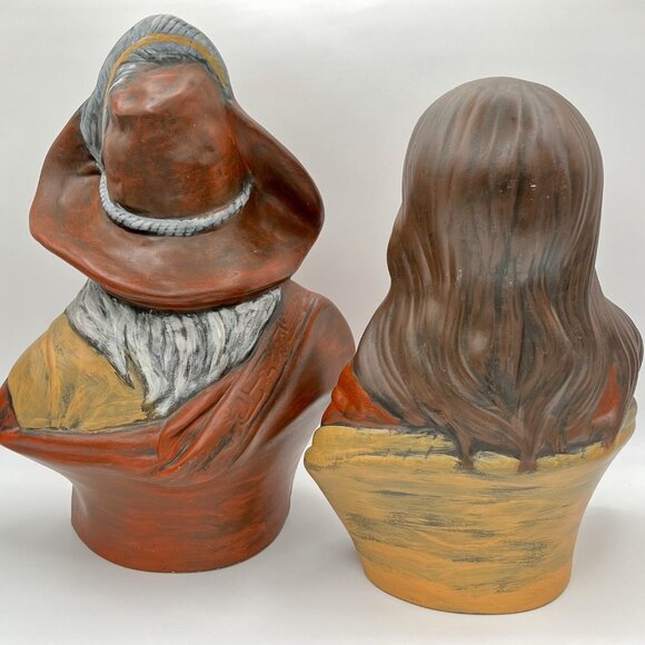 VTG 70s Pirate Gypsy Wench Ceramic Statue Figurine Bust Set Holland Mold 3D - Picture 2 of 8